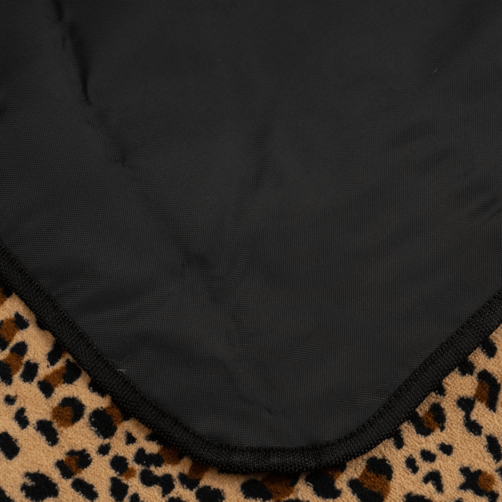 Leopard Fleece Oxford Picnic Mat 1