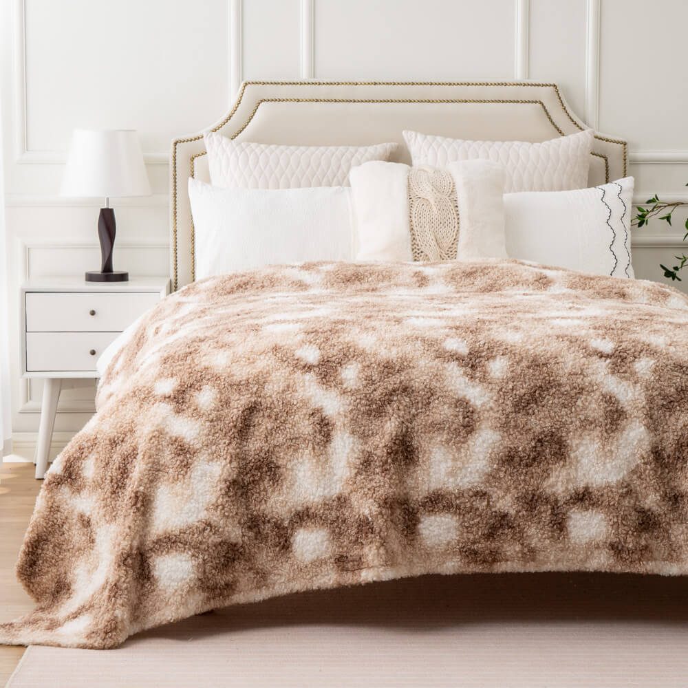 Tie dye teddy fur comforter set 5 1