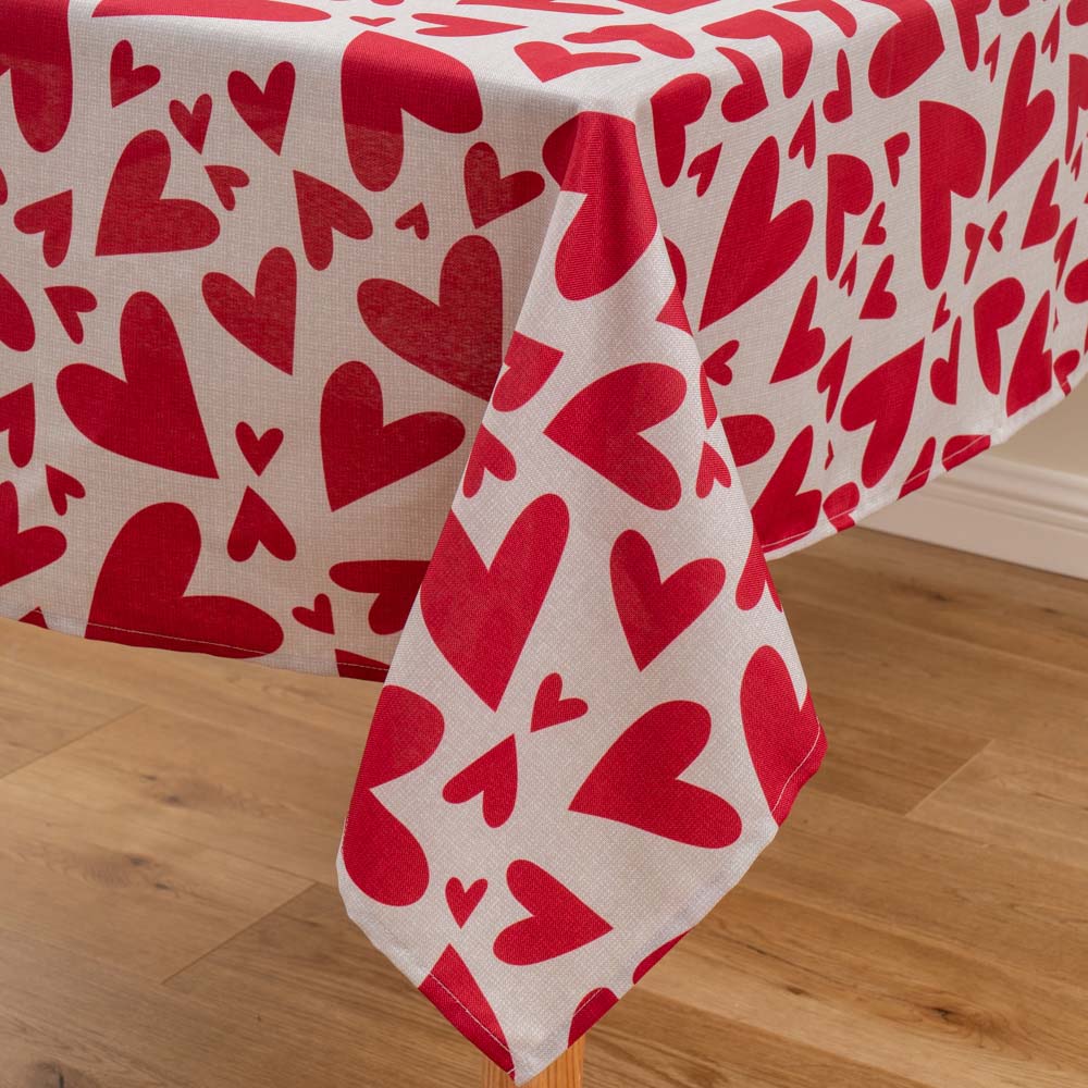 Valentines Day Love Heart Tablecloth 2