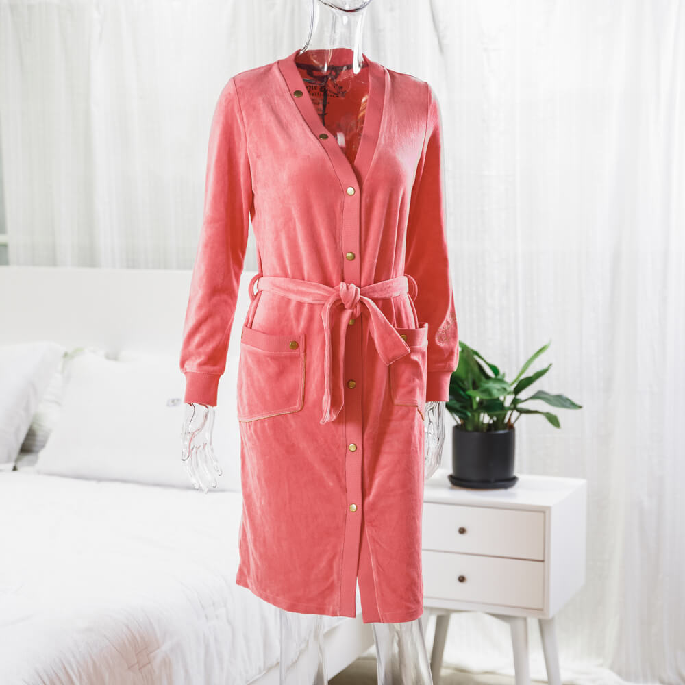 Womens Velvet Dressing gown