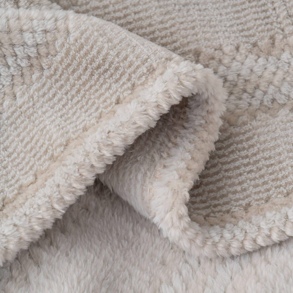 yarn dyed jacquard flannel fleece blanket 3 1
