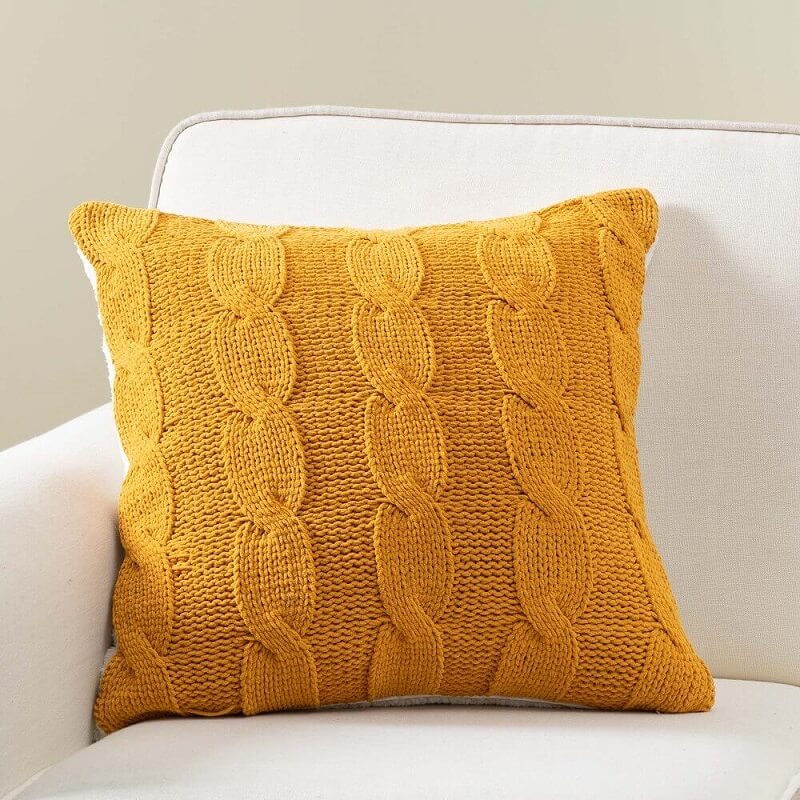 Cable Knitted Pillow Cushion