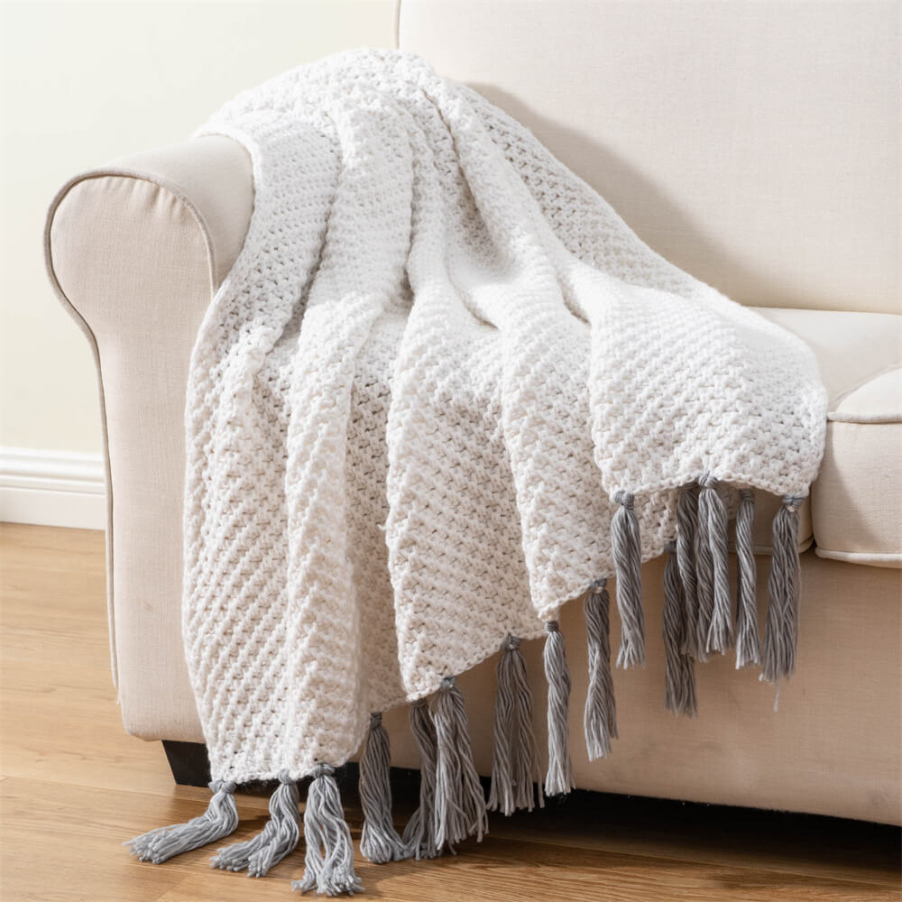 Imitation Cotton Knit Blanket - Olive Home