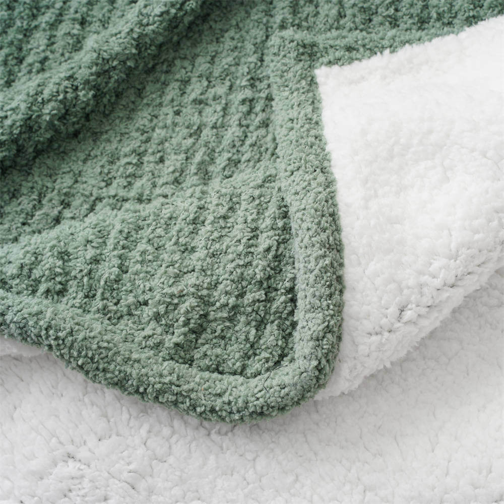 Microfiber Chenill Knit Throw with Sherpa Reverse 6 1
