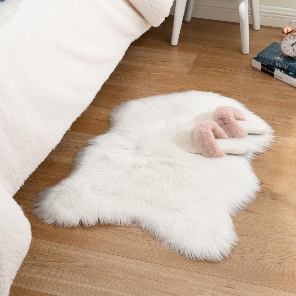 Faux Sheepskin Rug Fur Chair Throw 4