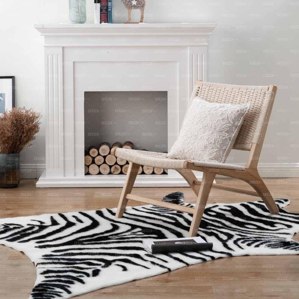 Faux Zebra Print Area Rug 3