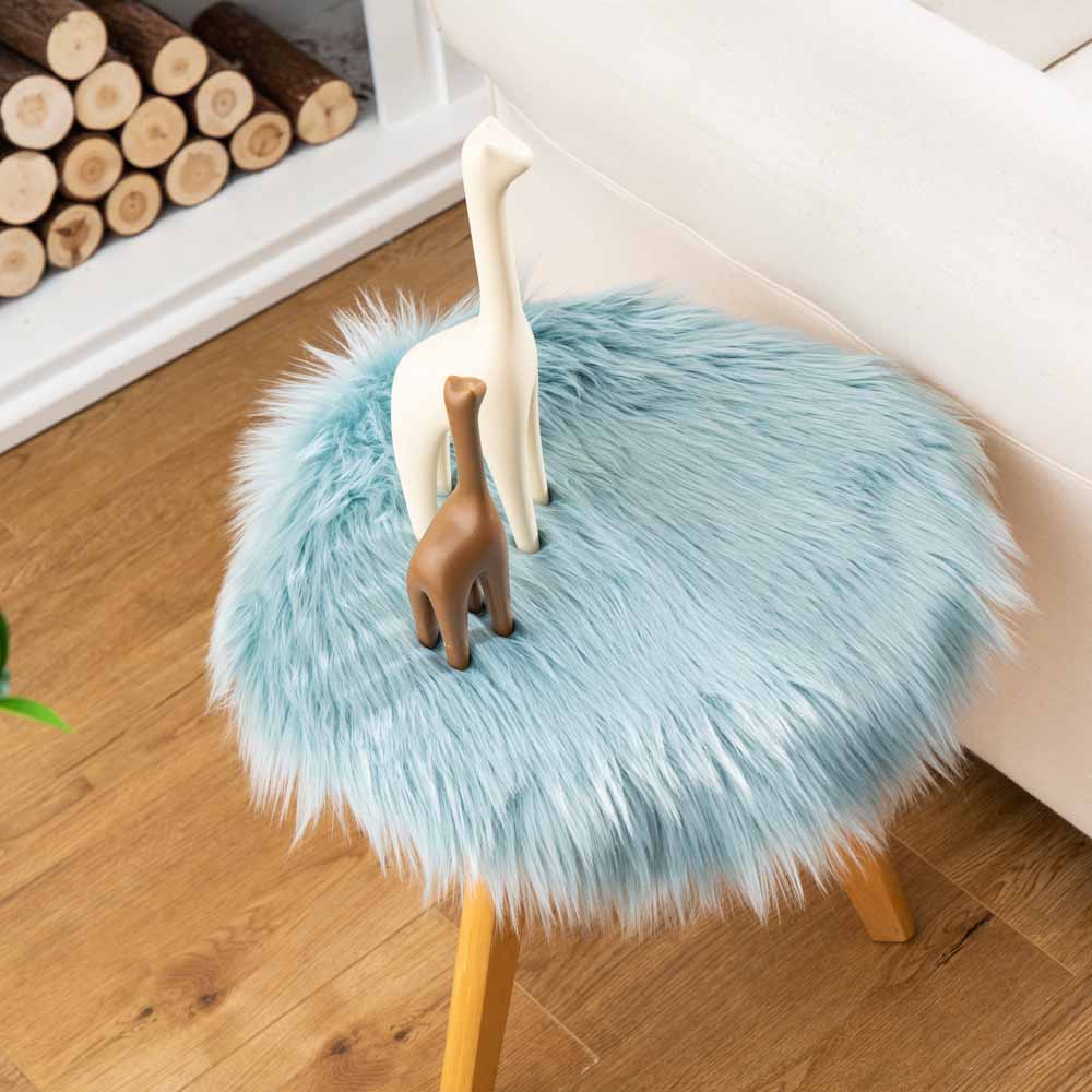 High Pile Faux Fur Chair Cover 7