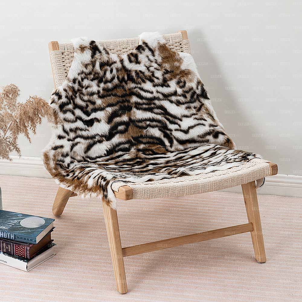 Tiger Print Faux Cowhide Area Rug - Olive Home