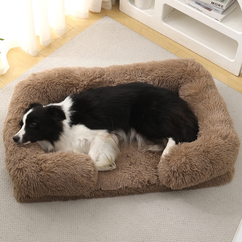 Wholesale Calming Removable Long Plush Dog Sofa Bed 72 1