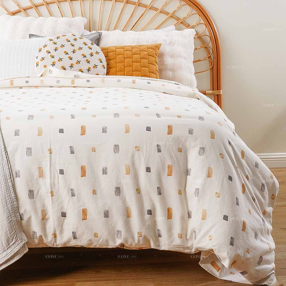 Print Linen cotton duvet cover set 2