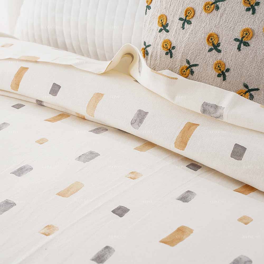 Print Linen cotton duvet cover set 3