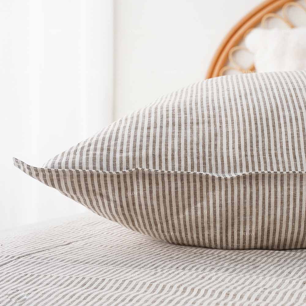 Striped Linen Duvet Cover Set 6