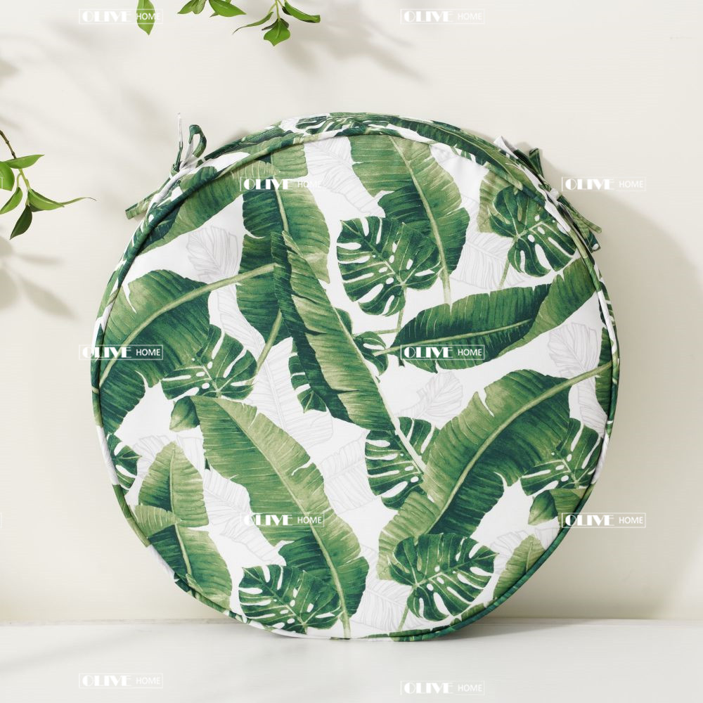 Digital Printed Round Cushion with Ties for Indoor Outdoor