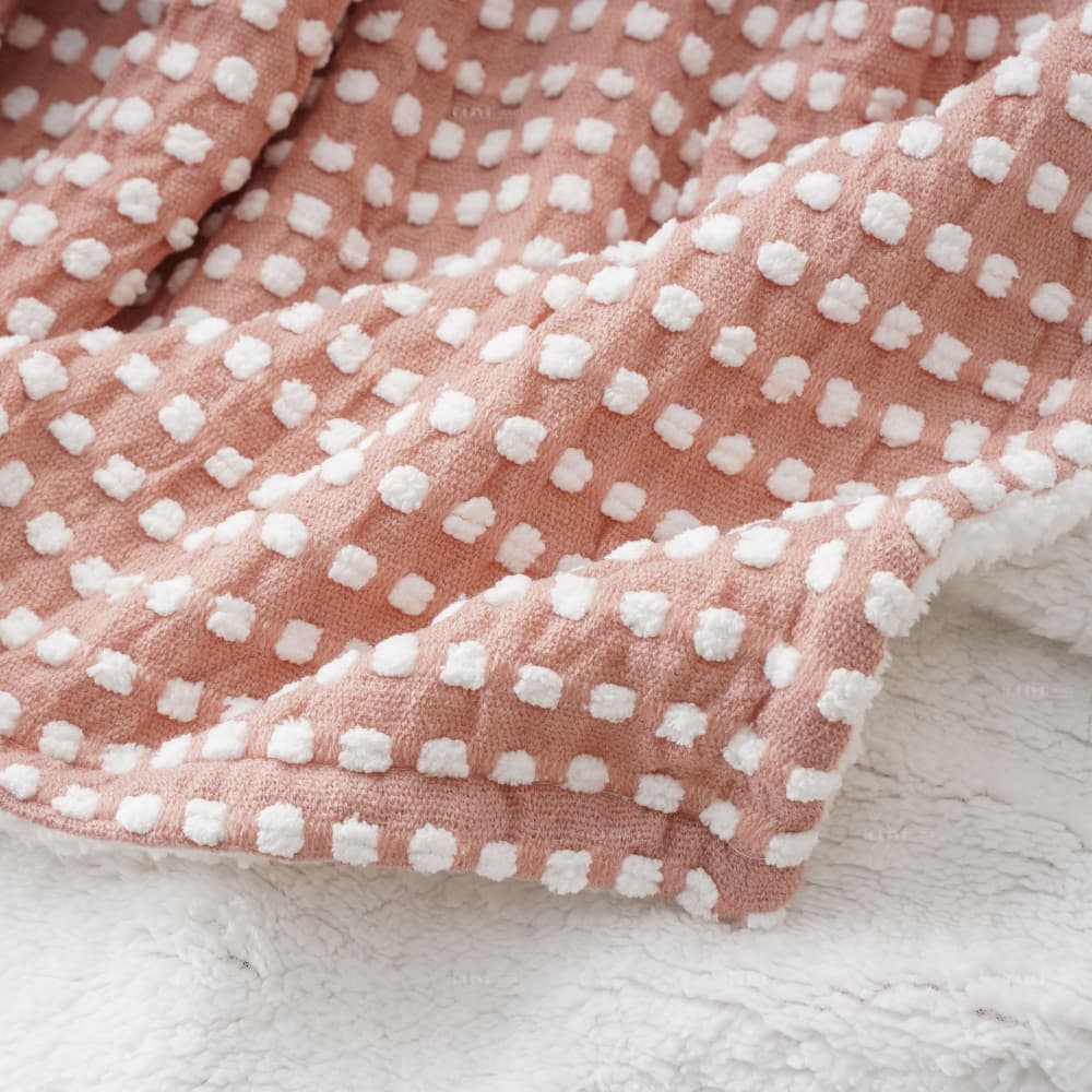 chenille woven blankets reverse to sherpa 9