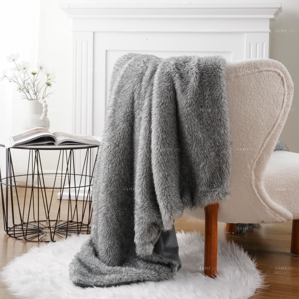 heathered plush fur blanket 4