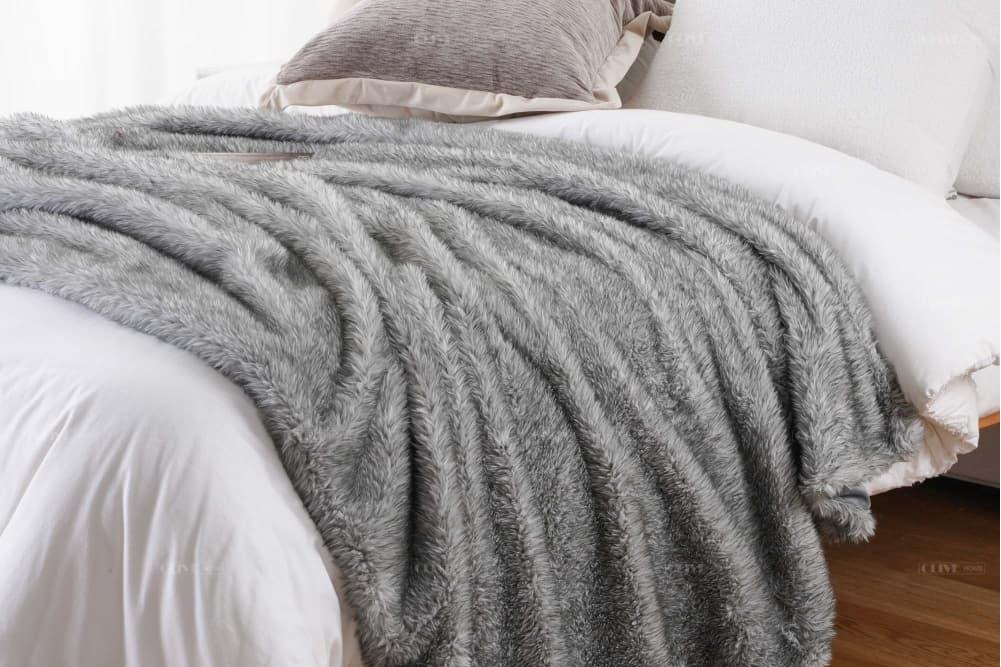 heathered plush fur blanket 5