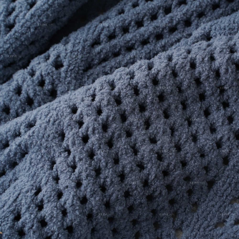 hollow out chenille knit blanket 5