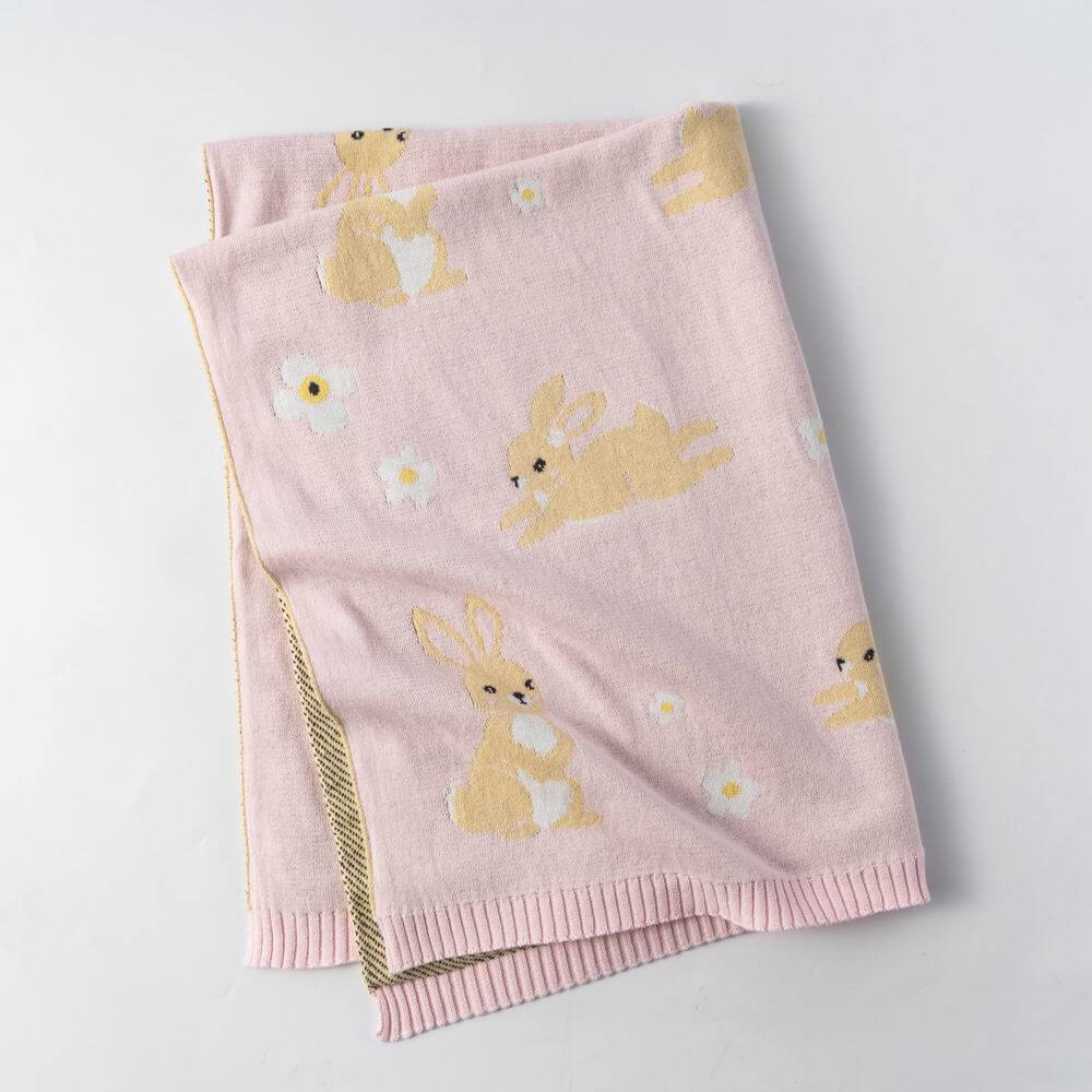 Cozy Cotton Animal Jacquard Baby Blanket 9