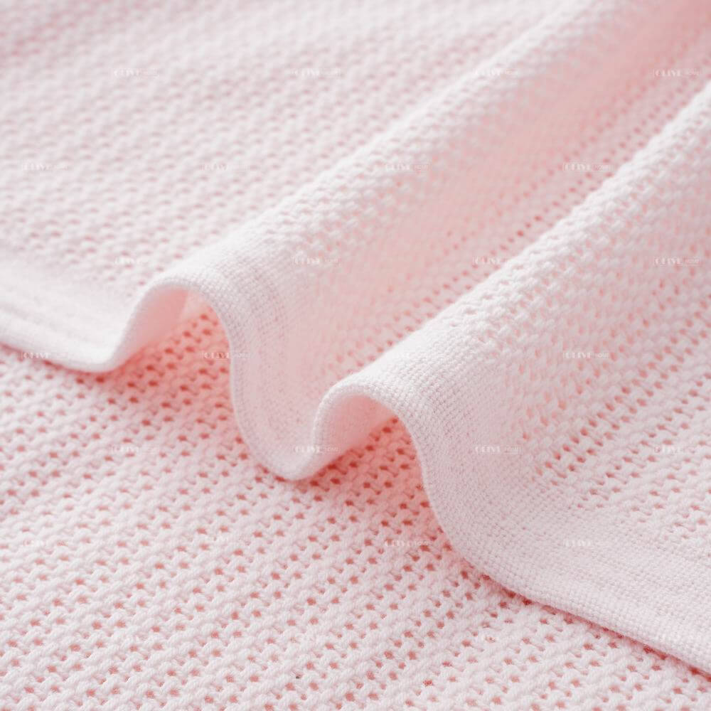 Elegant Lace Knit Cotton Baby Blanket 3